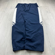 VINTAGE Y2K ADIDAS SIDE STRIPE BAGGY TRACKSUIT BOTTOMS NAVY