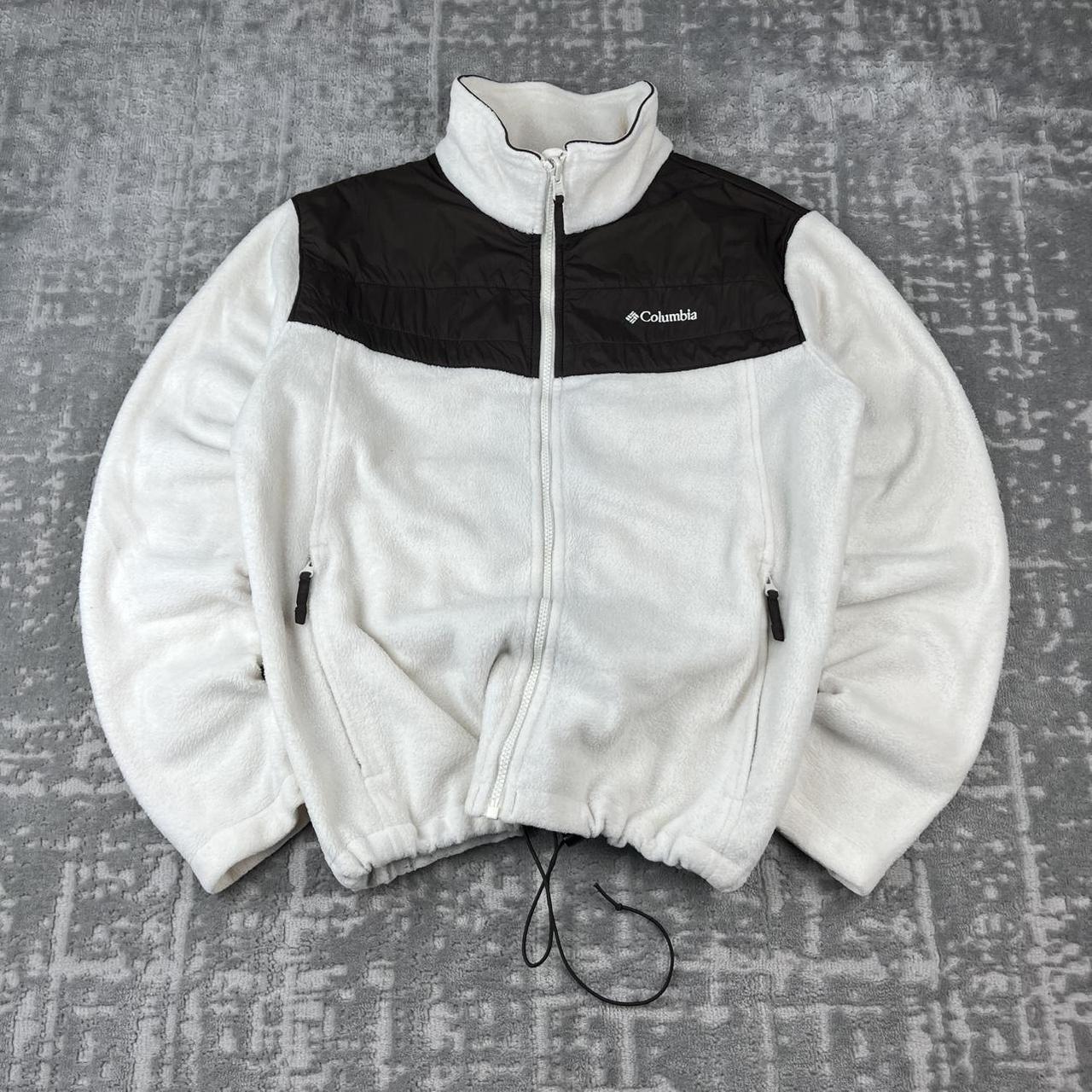 VINTAGE 00s COLUMBIA TECHNICAL FLEECE JACKET WHITE