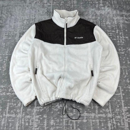VINTAGE 00s COLUMBIA TECHNICAL FLEECE JACKET WHITE