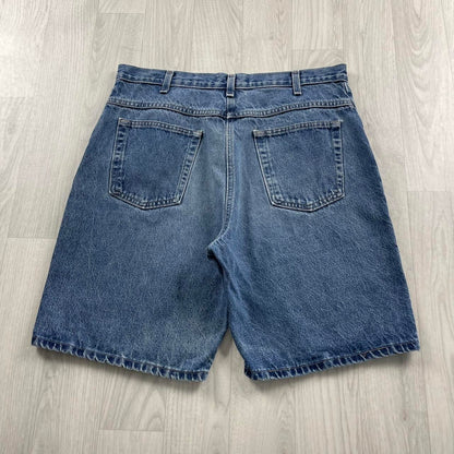 VINTAGE FADED GLORY BAGGY LOOSE SKATER JORTS BLUE (36w)