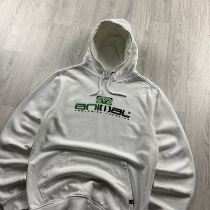 VINTAGE Y2K ANIMAL GRAPHIC HOODIE WHITE