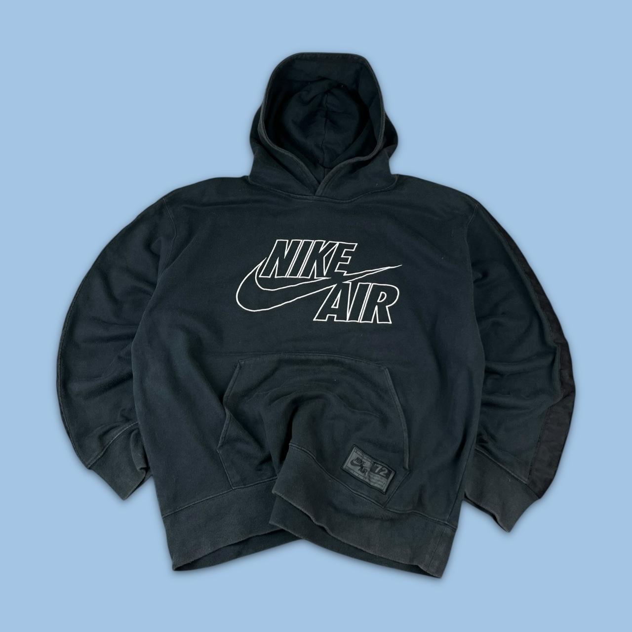 VINTAGE Y2K NIKE AIR SPELL OUT HOODIE BLACK