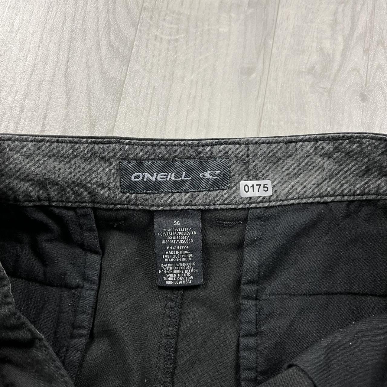 VINTAGE Y2K O’NEILL STRIPED BAGGY LOOSE BOARD SURF SHORTS BLACK