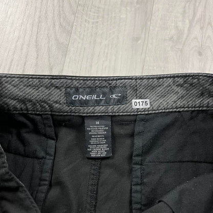 VINTAGE Y2K O’NEILL STRIPED BAGGY LOOSE BOARD SURF SHORTS BLACK