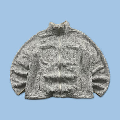 VINTAGE Y2K COLUMBIA ZIP UP FLEECE CREAM