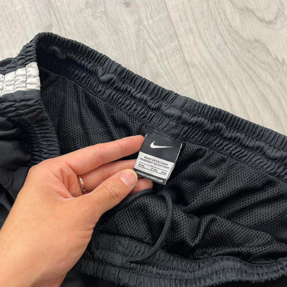 VINTAGE Y2K NIKE SIDE STRIPE BAGGY TRACKSUIT BOTTOMS BLACK
