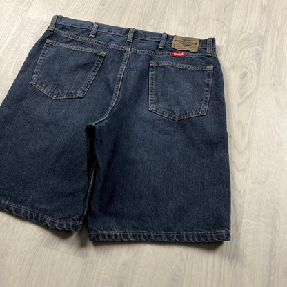 VINTAGE 00s WRANGLER BAGGY LOOSE CARPENTER JORTS NAVY