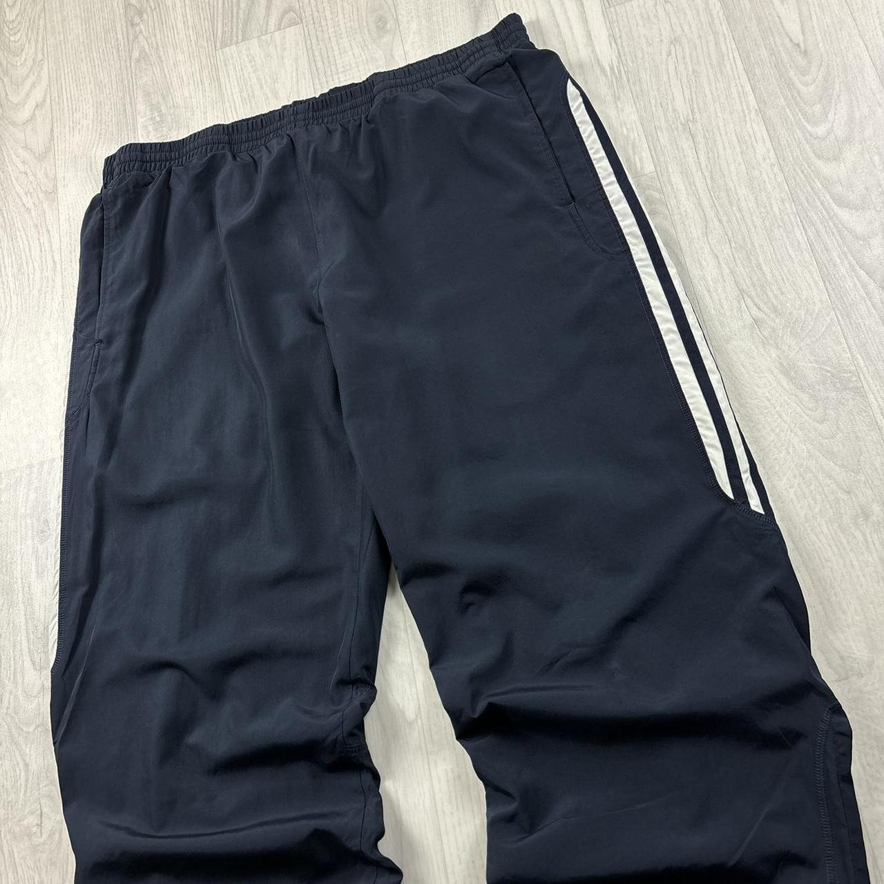 VINTAGE Y2K ADIDAS BAGGY TRACKSUIT BOTTOMS NAVY