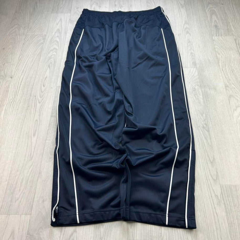 VINTAGE Y2K CHAMPION STRIPE BAGGY TRACKSUIT BOTTOMS NAVY