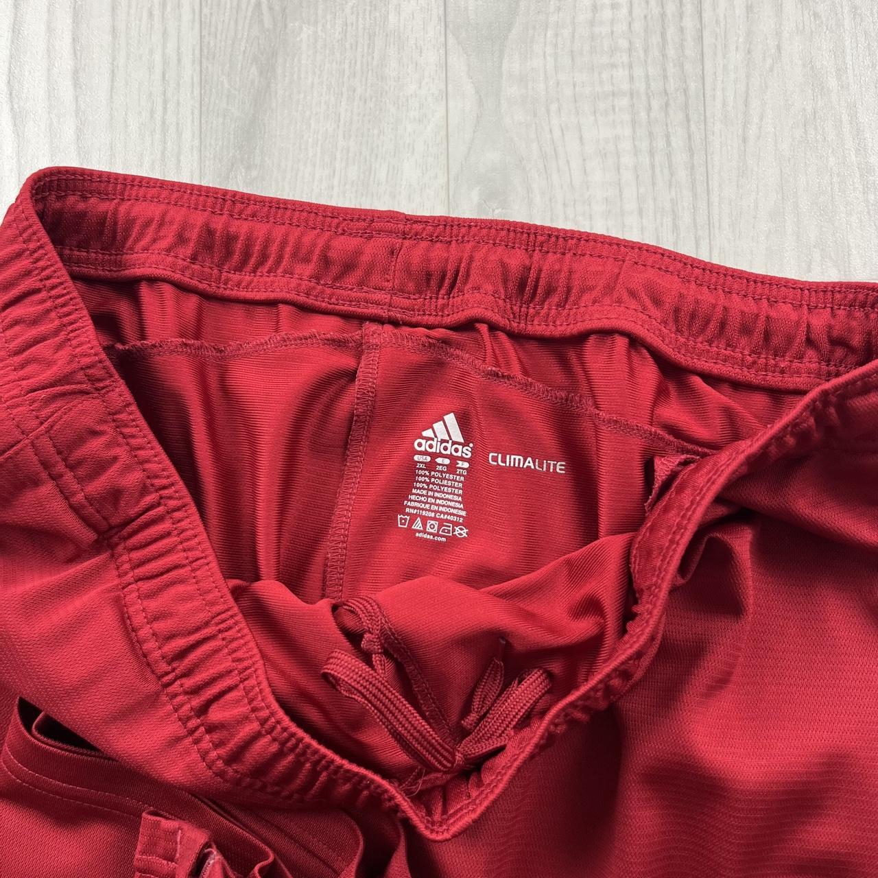 VINTAGE Y2K ADIDAS BAGGY TRACKSUIT BOTTOMS RED WHITE