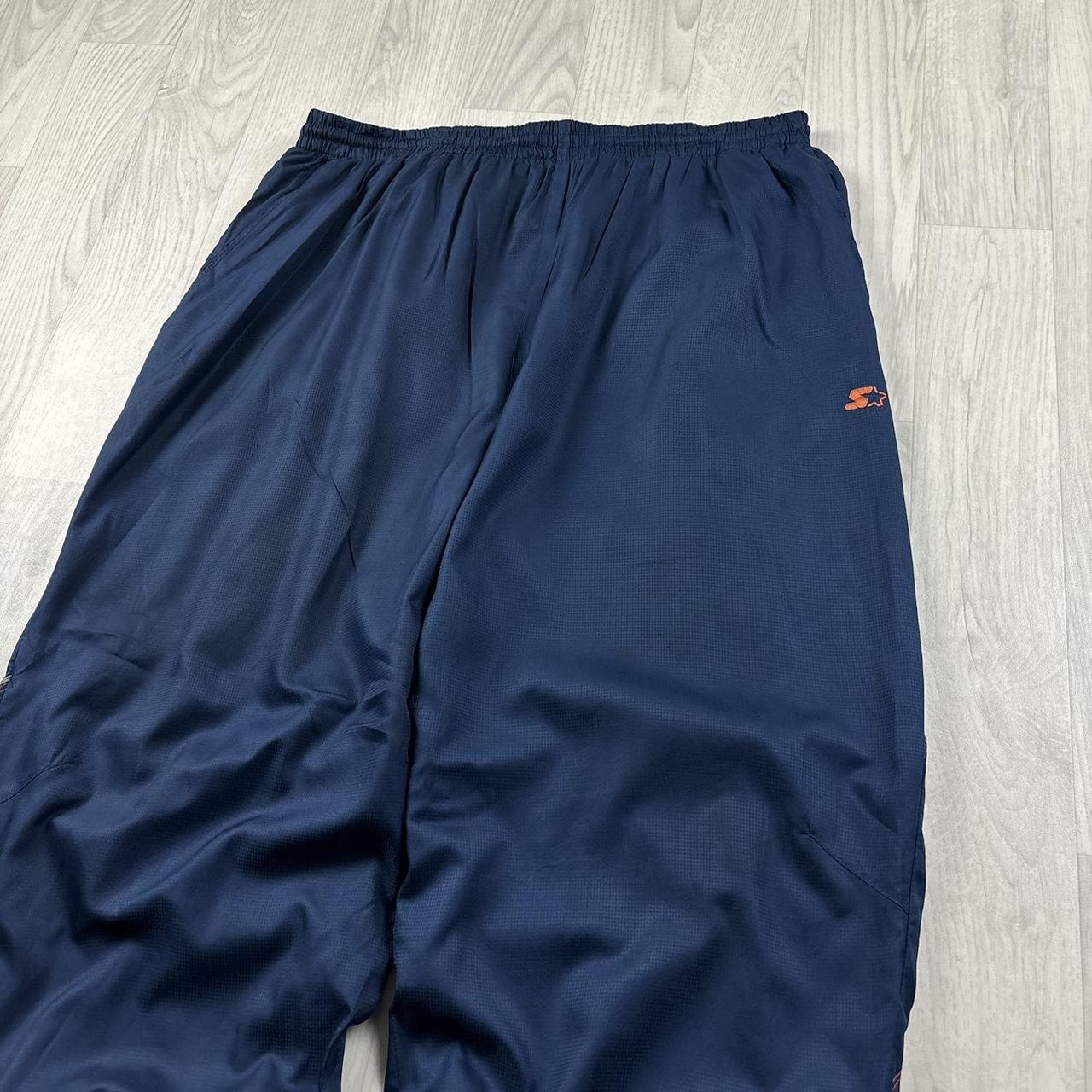 VINTAGE Y2K STARTER BAGGY TRACKSUIT BOTTOMS NAVY