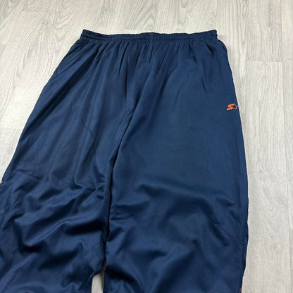 VINTAGE Y2K STARTER BAGGY TRACKSUIT BOTTOMS NAVY