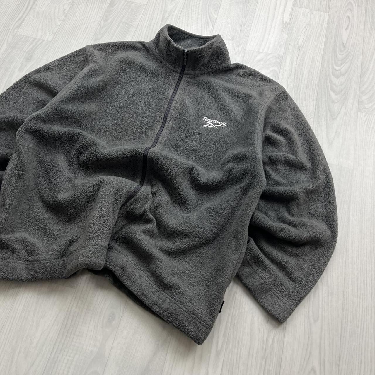 VINTAGE Y2K REEBOK ZIP UP FLEECE GREY