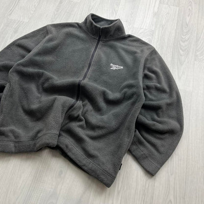 VINTAGE Y2K REEBOK ZIP UP FLEECE GREY