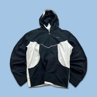 VINTAGE Y2K NIKE HOODED TRACK JACKET BLACK
