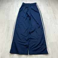 VINTAGE Y2K ADIDAS SIDE STRIPE BAGGY TRACKSUIT BOTTOMS NAVY