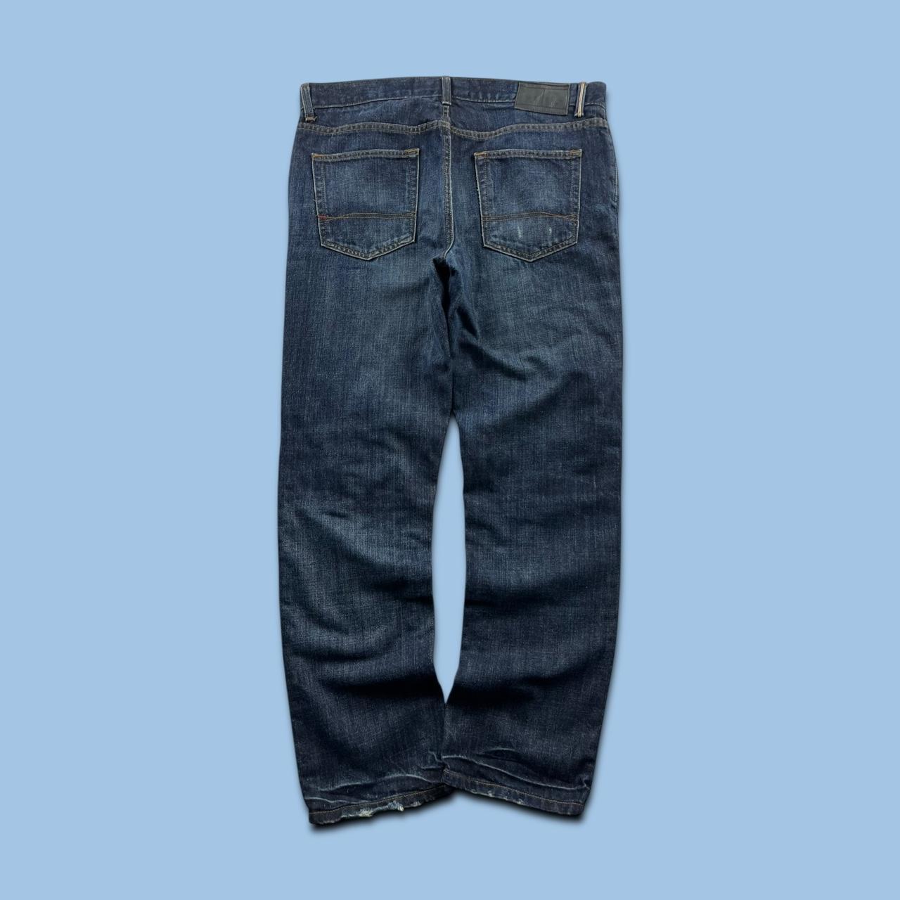 VINTAGE Y2K TOMMY HILFIGER STRAIGHT LEG BAGGY JEANS NAVY