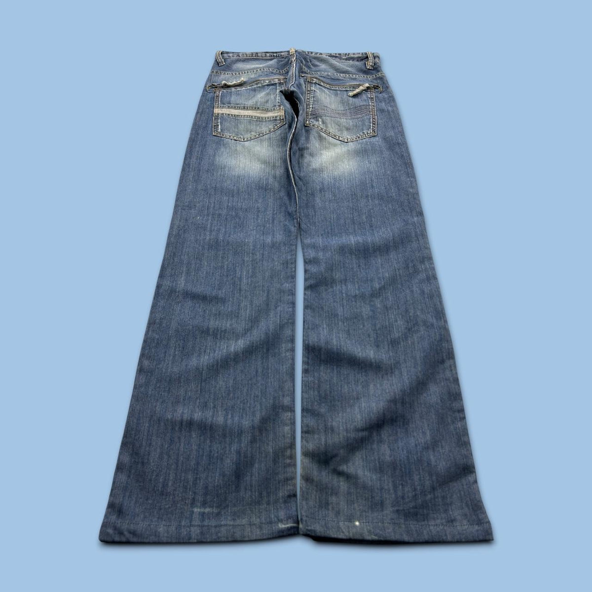 VINTAGE Y2K BAGGY BOOTCUT JEANS BLUE