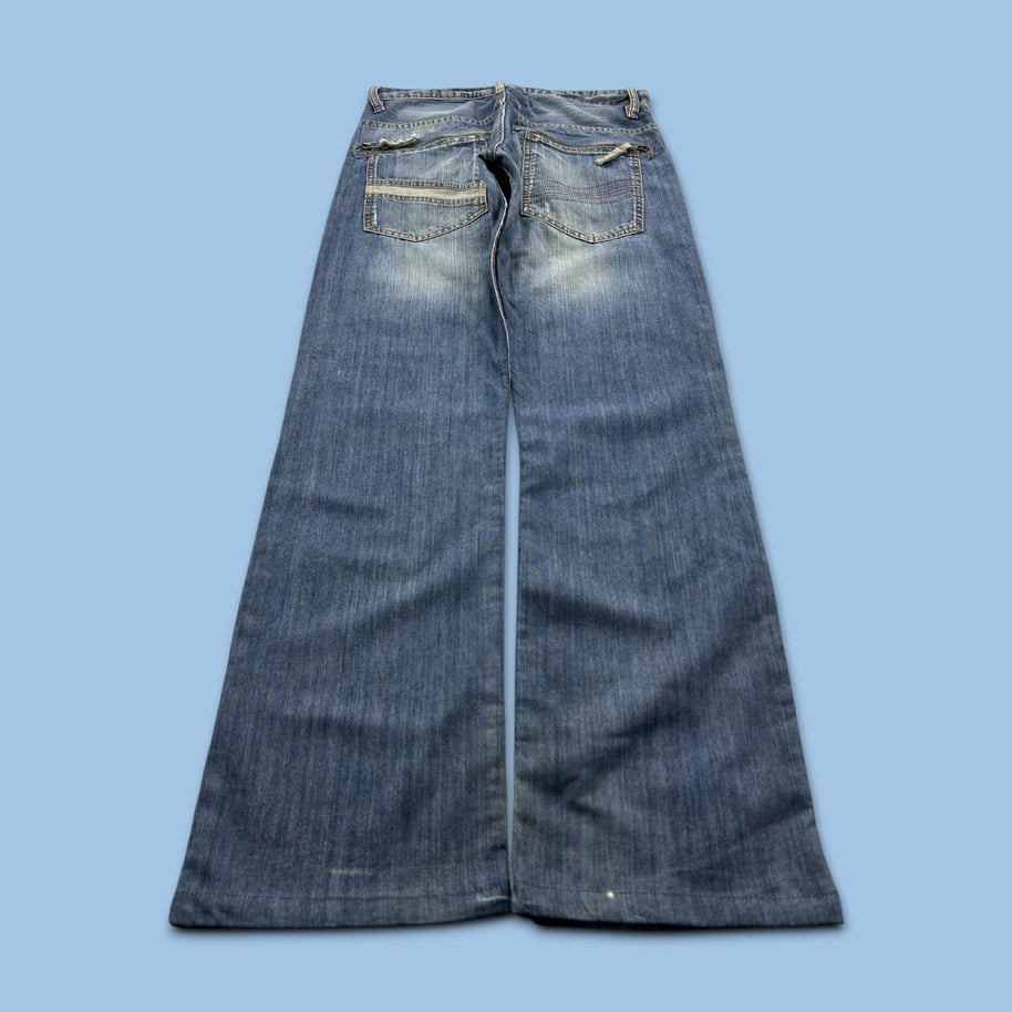 VINTAGE Y2K BAGGY BOOTCUT JEANS BLUE
