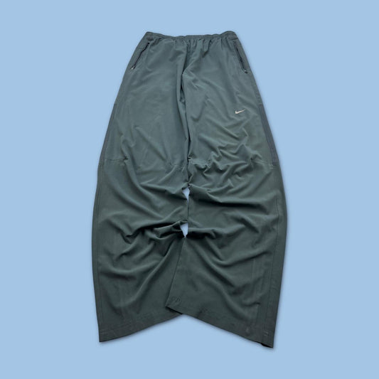 VINTAGE Y2K NIKE DRI FIT BAGGY TRACKSUIT BOTTOMS GREY