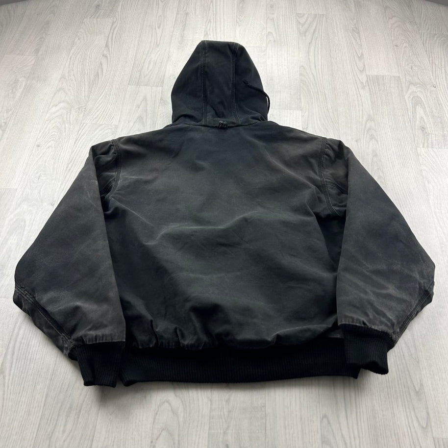 VINTAGE Y2K WALLS HOODED ACTIVE WORKWEAR BOMBER JACKET BLACK