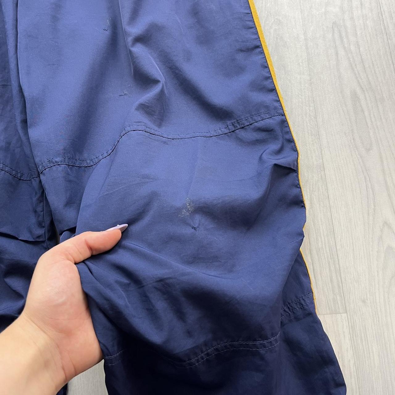 VINTAGE Y2K STARTER BAGGY TRACKSUIT BOTTOMS NAVY YELLOW