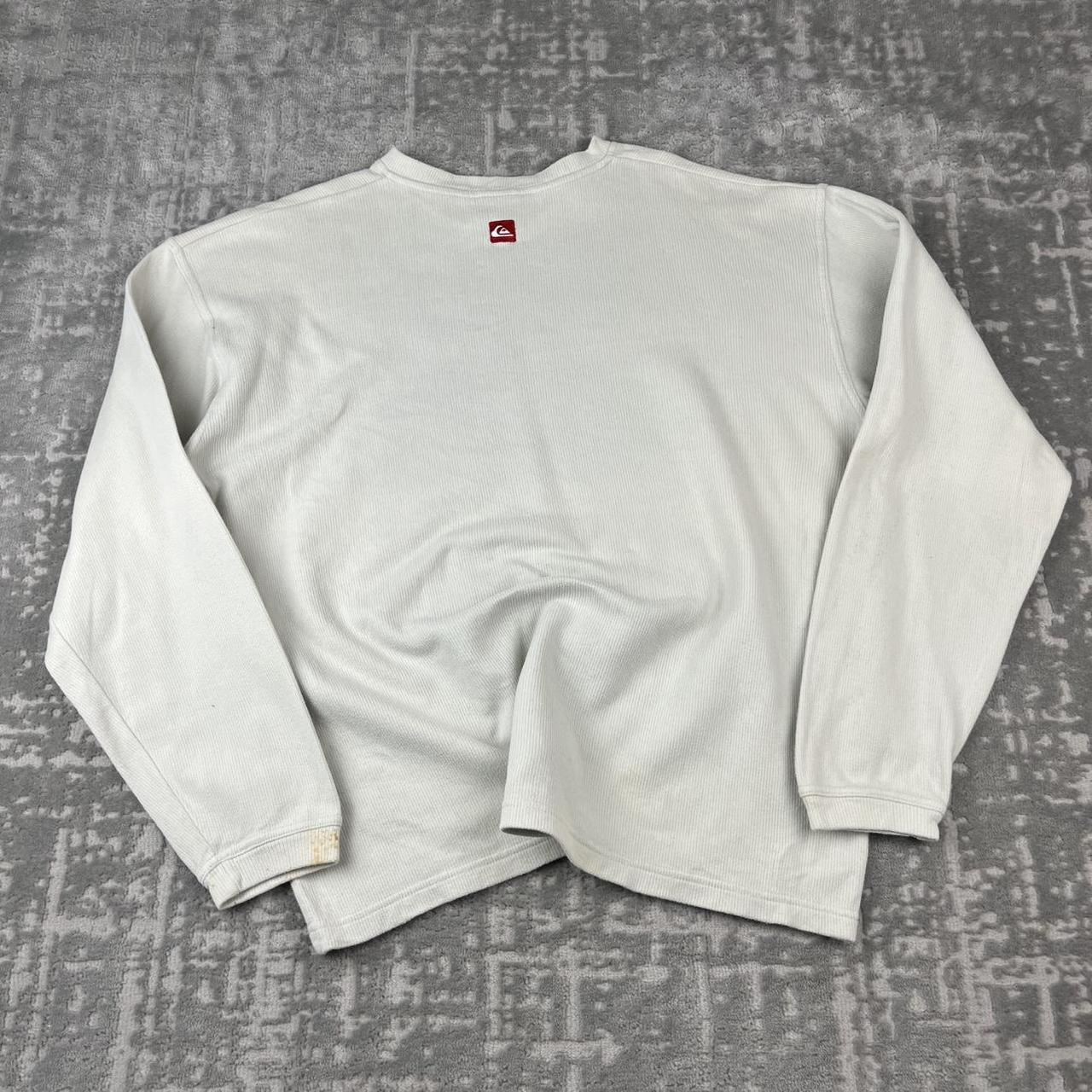 VINTAGE Y2K QUIKSILVER SPELL OUT BOXY SWEATSHIRT CREAM