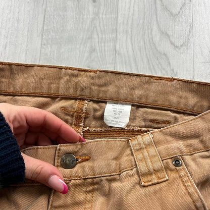 VINTAGE KEY BAGGY STRAIGHT LEG CARPENTER JEANS TAN