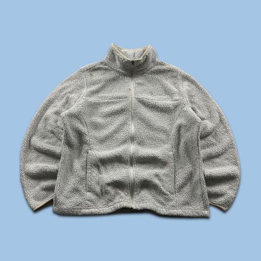 VINTAGE Y2K COLUMBIA ZIP UP SHERPA FLEECE CREAM