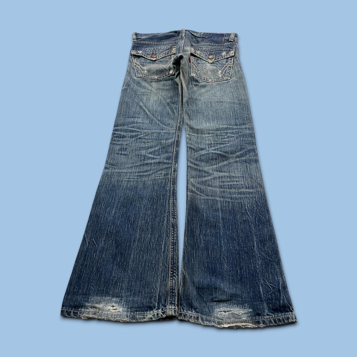 VINTAGE Y2K EDWIN BOOTCUT JEANS BLUE