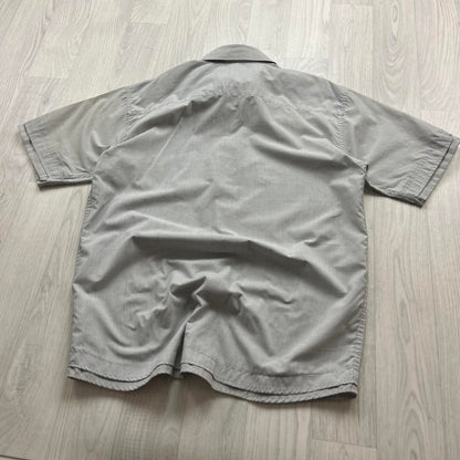 VINTAGE Y2K QUIKSILVER SHORT SLEEVE SHIRT GREY