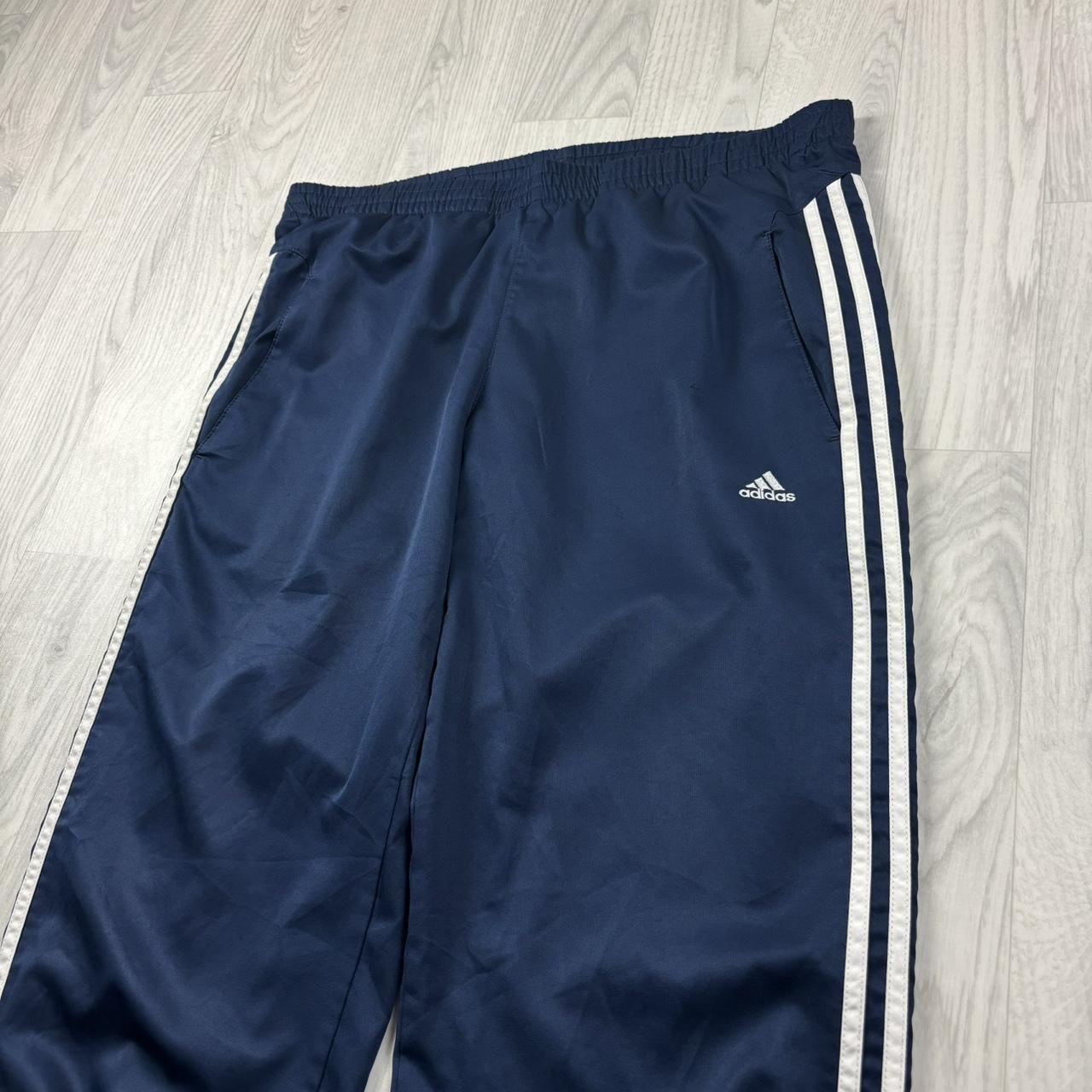 VINTAGE Y2K ADIDAS BAGGY TRACKSUIT BOTTOMS NAVY