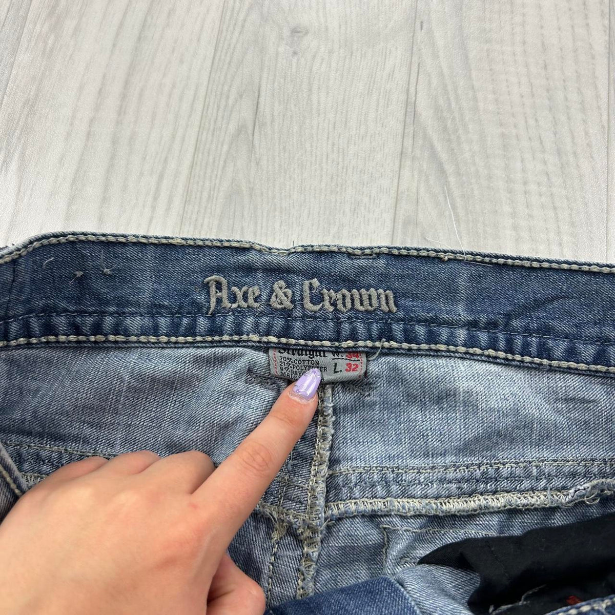 VINTAGE Y2K STRAIGHT LEG BAGGY JEANS BLUE