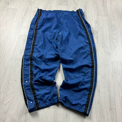 VINTAGE Y2K CHAMPION POPPER BAGGY TRACKSUIT BOTTOMS BLUE