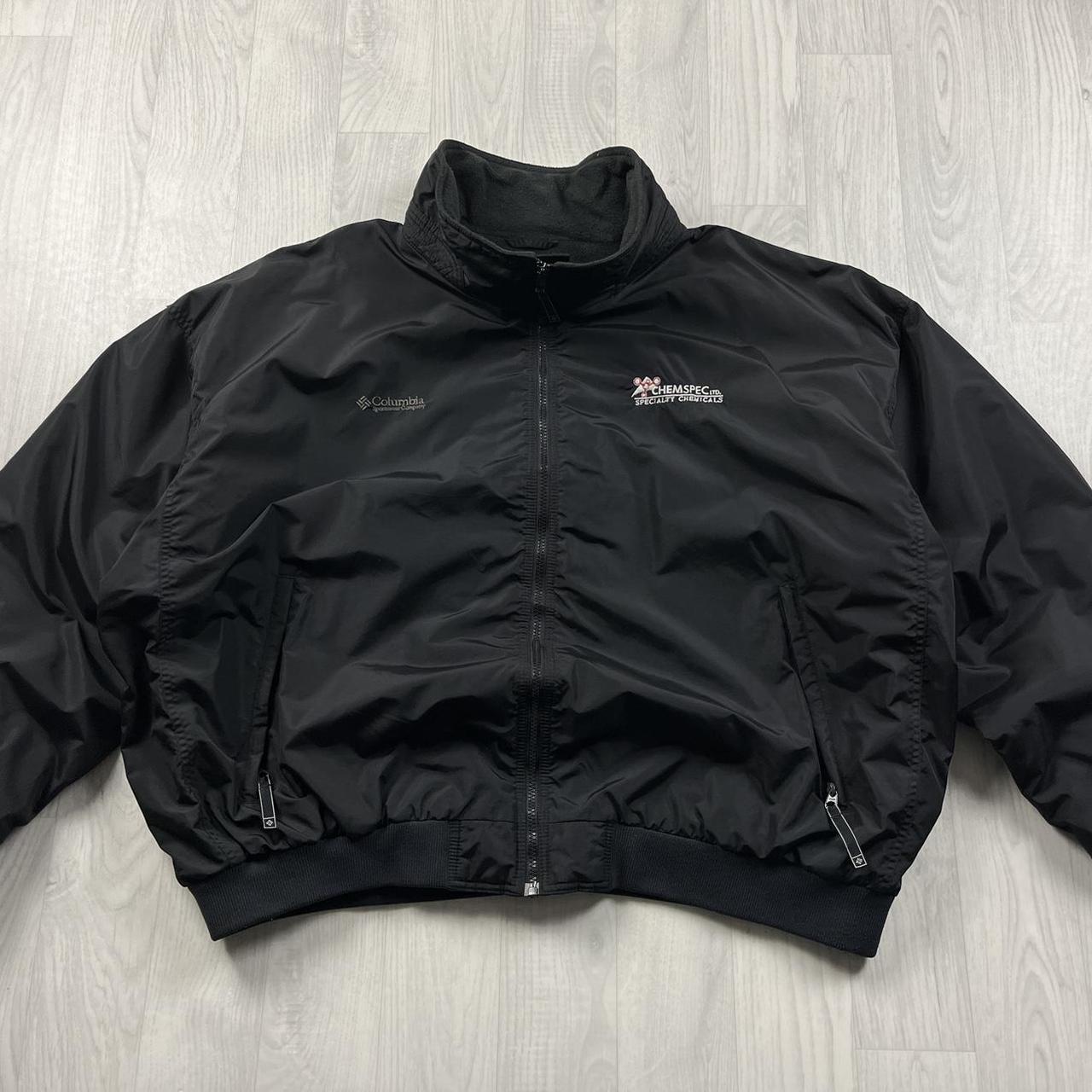 VINTAGE 00s COLUMBIA BOMBER FLEECE JACKET BLACK