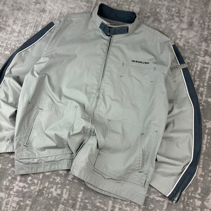 VINTAGE Y2K QUIKSILVER UTILITY JACKET GREY