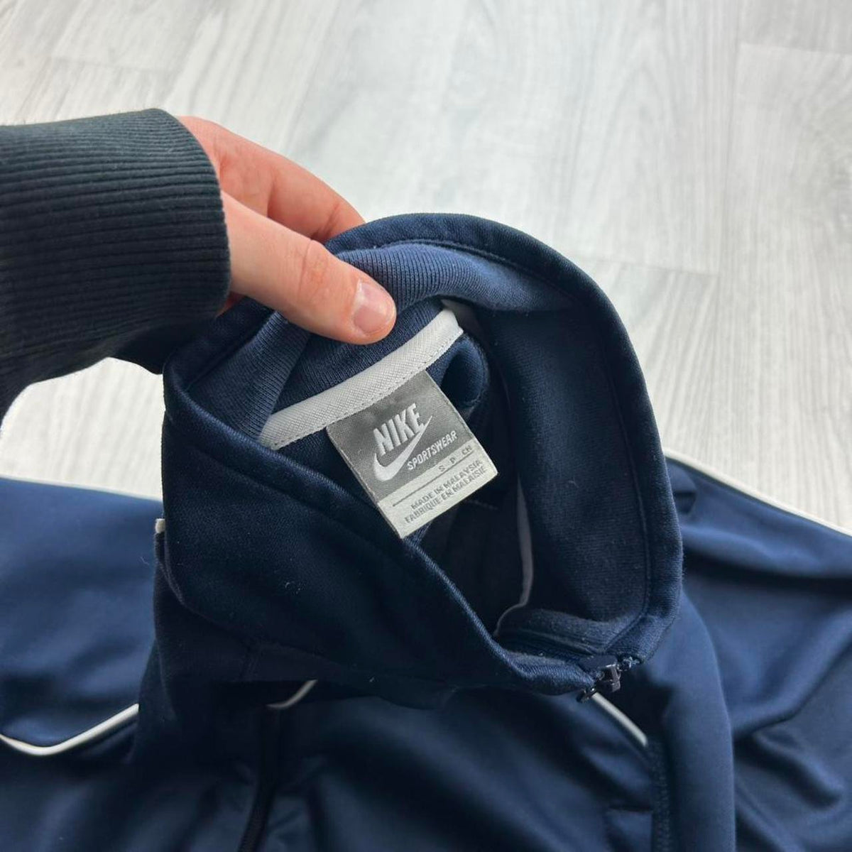 VINTAGE Y2K NIKE ZIP UP TRACK JACKET NAVY