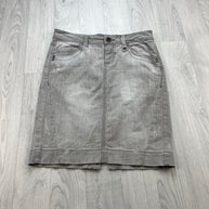 VINTAGE Y2K CLOCKHOUSE DENIM MIDI SKIRT GREY