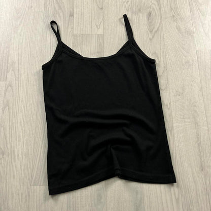 VINTAGE Y2K E-VIE PLAIN CAMI TOP BLACK