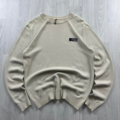 VINTAGE Y2K TEDDY SMITH CHUNKY KNITTED JUMPER CREAM
