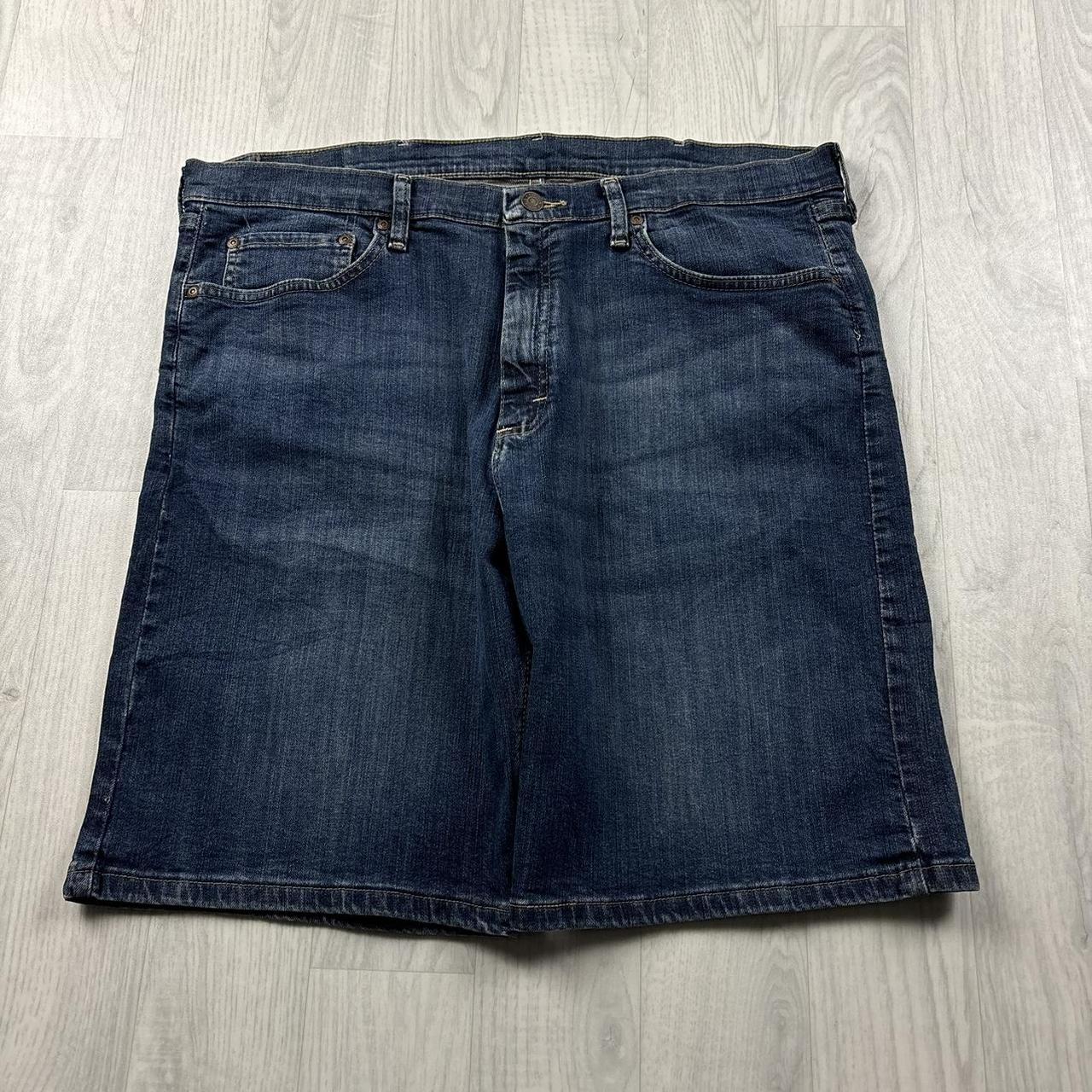 VINTAGE 00s WRANGLER BAGGY LOOSE JORTS NAVY