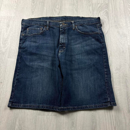 VINTAGE 00s WRANGLER BAGGY LOOSE JORTS NAVY