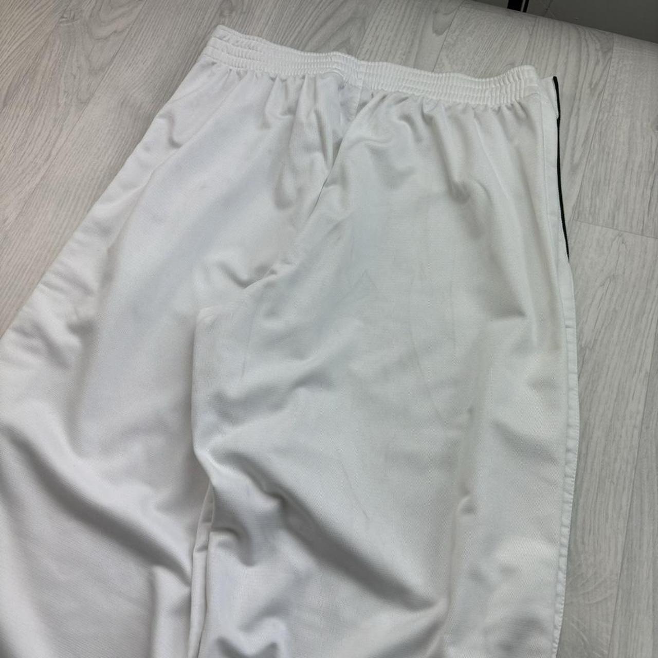 VINTAGE Y2K NIKE TEAM WIDE LEG TRACKSUIT BOTTOMS WHITE