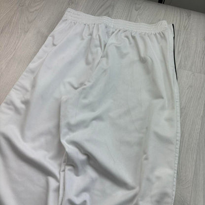 VINTAGE Y2K NIKE TEAM WIDE LEG TRACKSUIT BOTTOMS WHITE