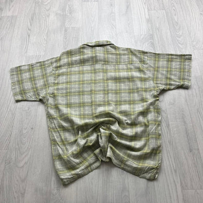 VINTAGE Y2K PATAGONIA SHORT SLEEVE PLAID SHIRT GREEN