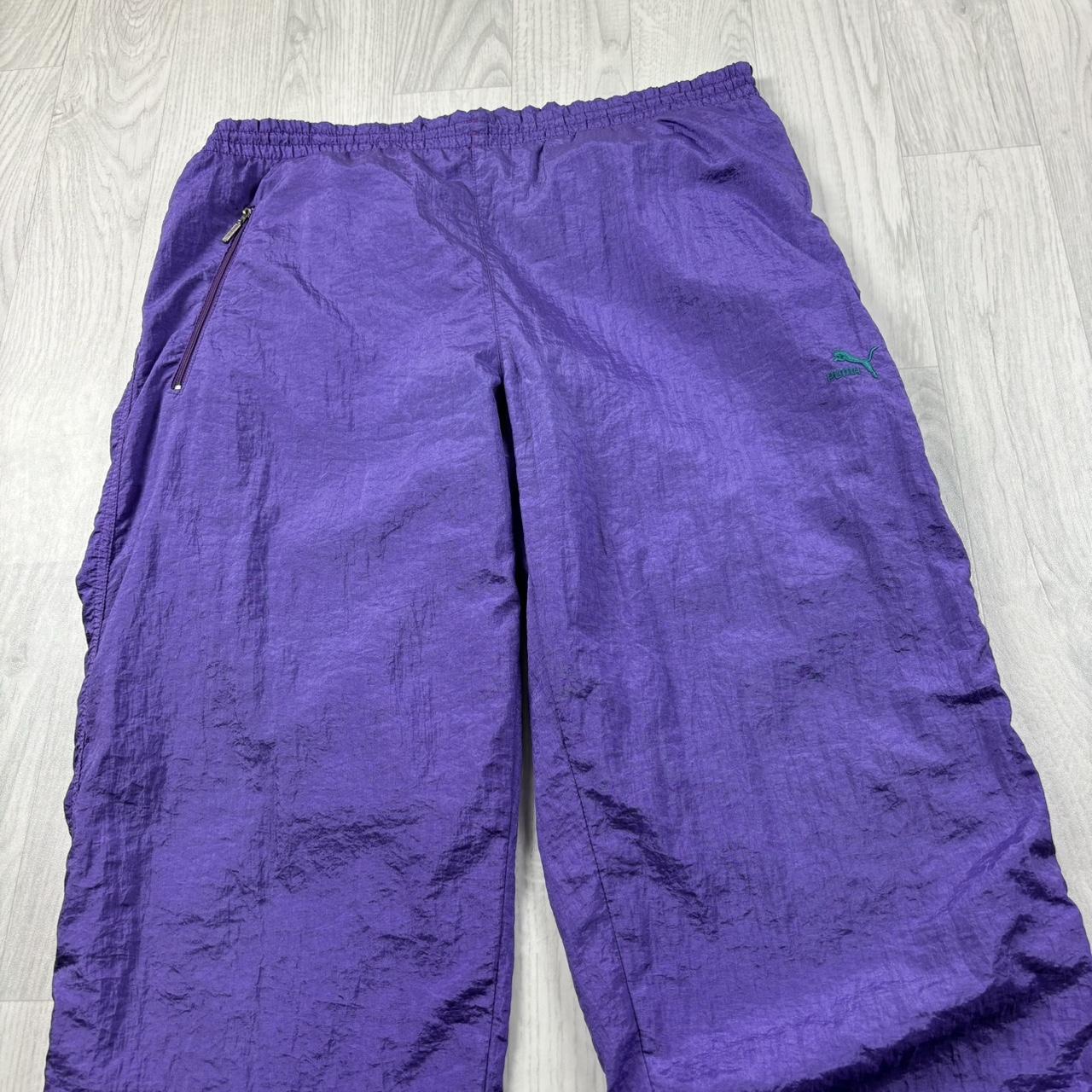VINTAGE Y2K PUMA BAGGY TRACKSUIT BOTTOMS PURPLE