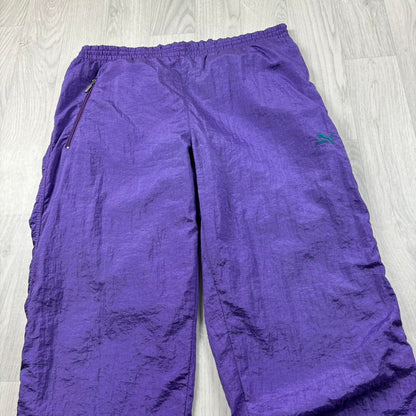 VINTAGE Y2K PUMA BAGGY TRACKSUIT BOTTOMS PURPLE