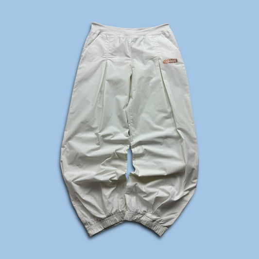 VINTAGE Y2K ADIDAS BAGGY TRACKSUIT BOTTOMS WHITE