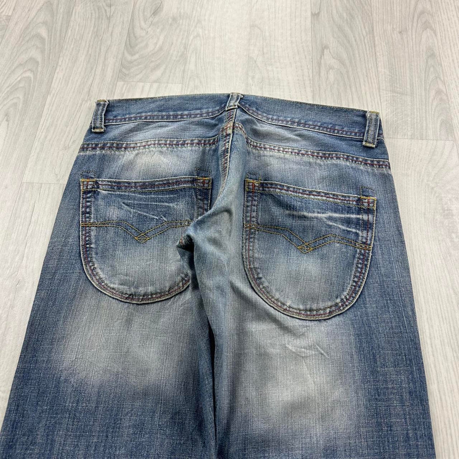 VINTAGE Y2K REPLAY BOOTCUT JEANS BLUE