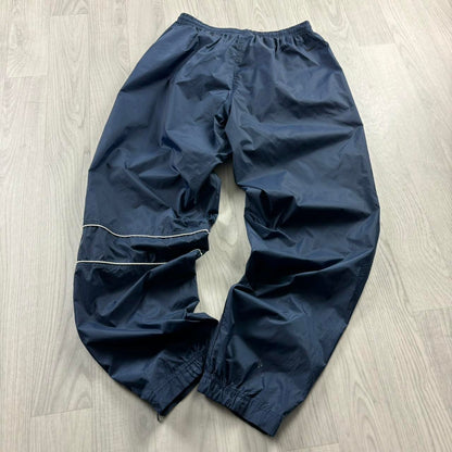 VINTAGE 90s NIKE BAGGY SHELL TRACKSUIT BOTTOMS NAVY BLUE